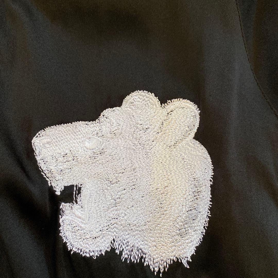 603 MIDWEST ブラック スカジャン L シルク　サテン