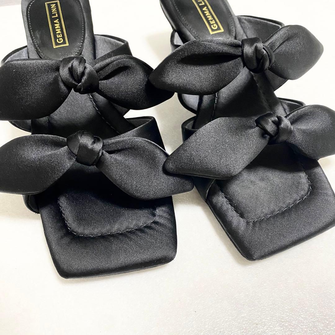 【Akiko Kizu ×Daniella & GEMMA】リボンサテンサンダル