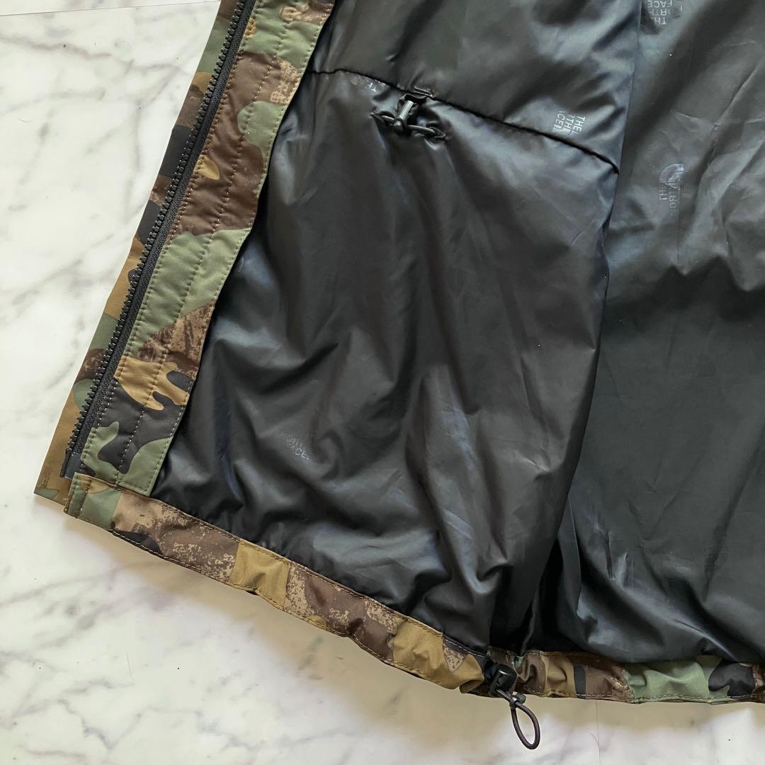 【極美品】THE NORTH FACE／GORE-TEX 迷彩カモ×ブラックXL