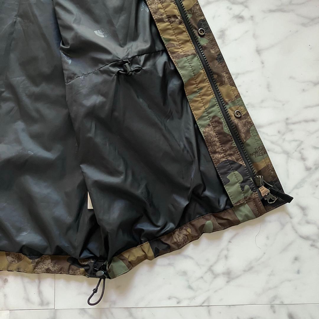 【極美品】THE NORTH FACE／GORE-TEX 迷彩カモ×ブラックXL