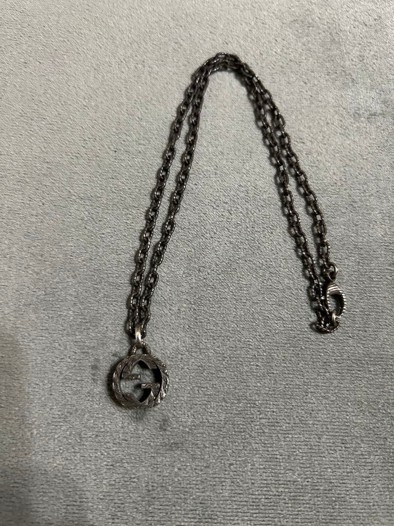 GUCCI ネックレス インターロッキングG ペンダント　シルバー925