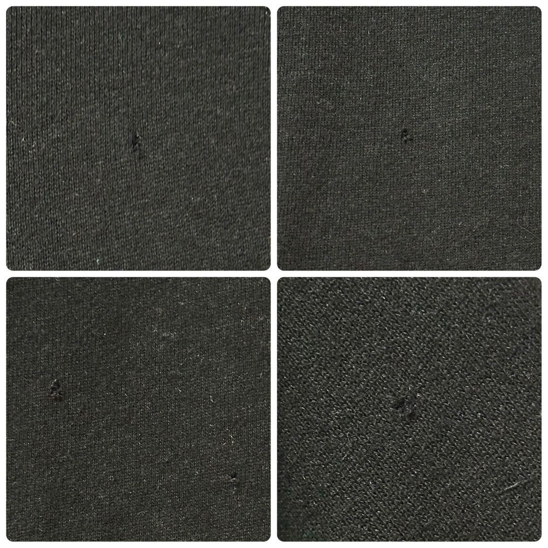 古着 ラッセルアスレチック ジップパーカー 無地 スウェット 刺繍 裏起毛 黒