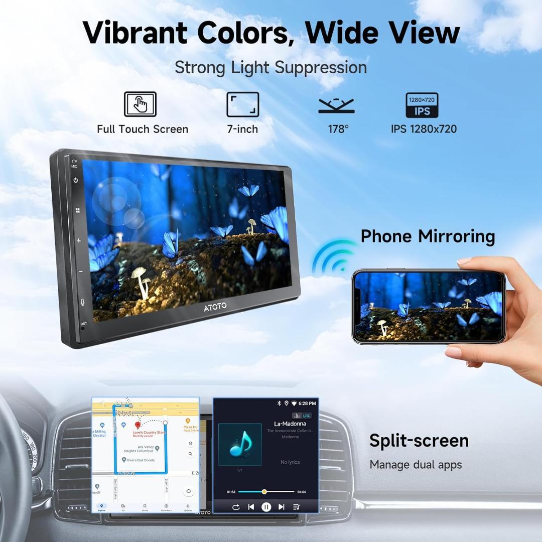 ATOTO A5L Android 7インチ ワイヤレスCarPlay