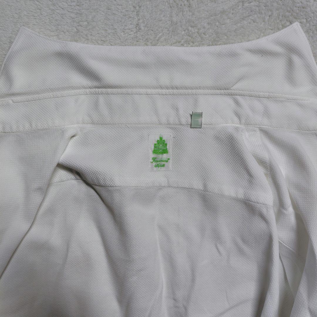 未使用に近い　現行　フィナモレ　シモーネ　コットンシャツ　凹凸　イタリア製