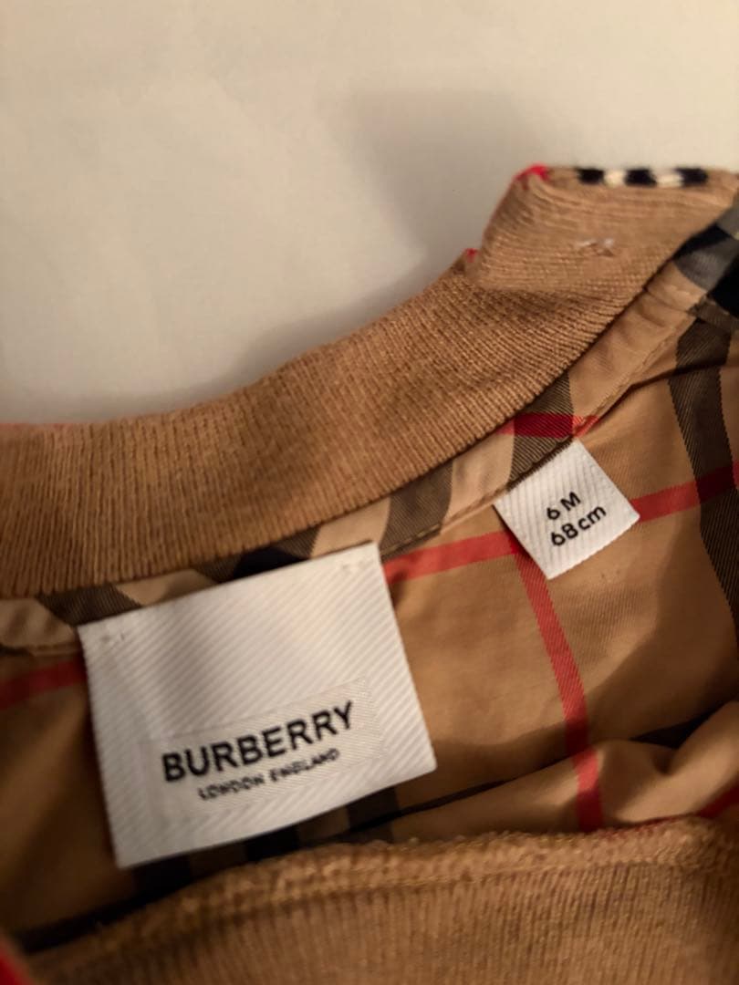 ピ*ピ様 BURBERRY チェック柄ロンパース 6M