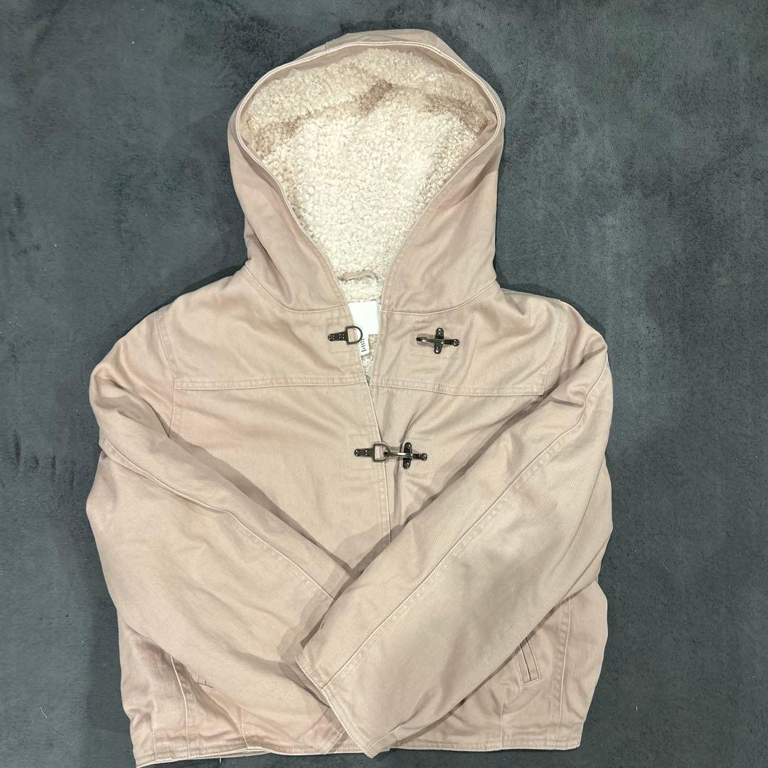 フード付きファイヤーマンジャケット　ピンク