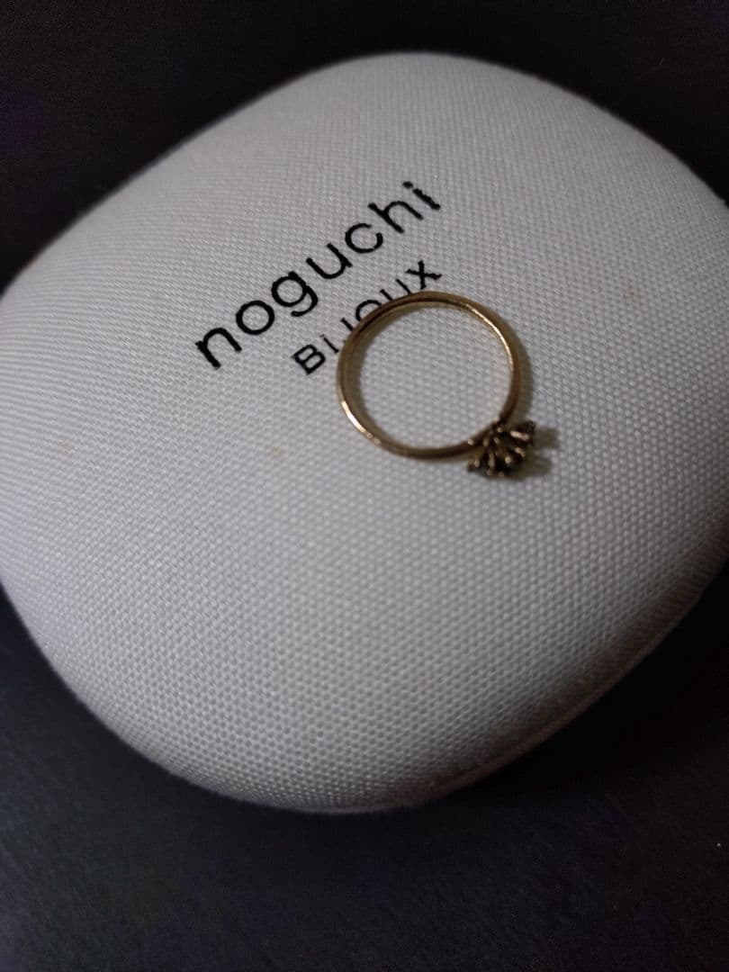 専用箱付き noguchi グレイダイヤ ピンキーリング 4〜5号 グレーダイヤ