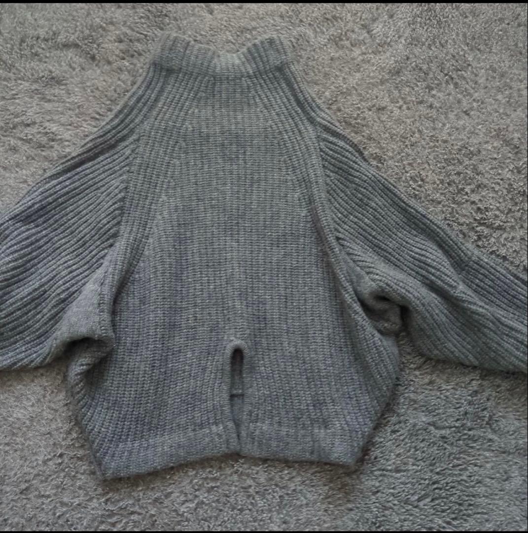 TOGA PULLA グレー タートルネックセーター　アルパカ混