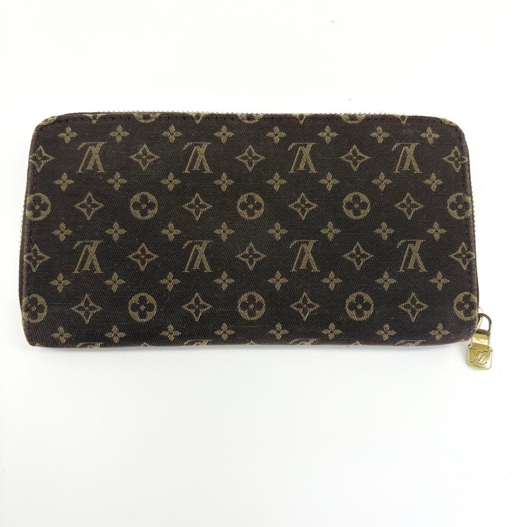 【美品】VUITTON　モノグラム　長財布　ミニラン　ジッピーウォレット　茶色