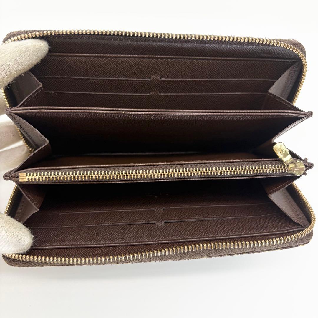 【美品】VUITTON　モノグラム　長財布　ミニラン　ジッピーウォレット　茶色