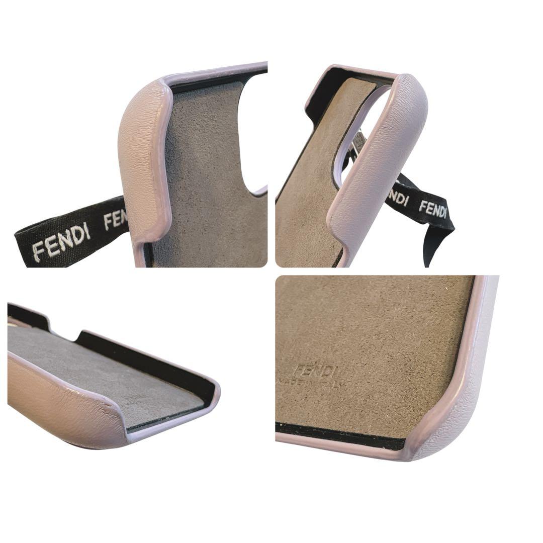 極美品［正規品］FENDI フェンディ　iPhone 15 レザーケース ピンク