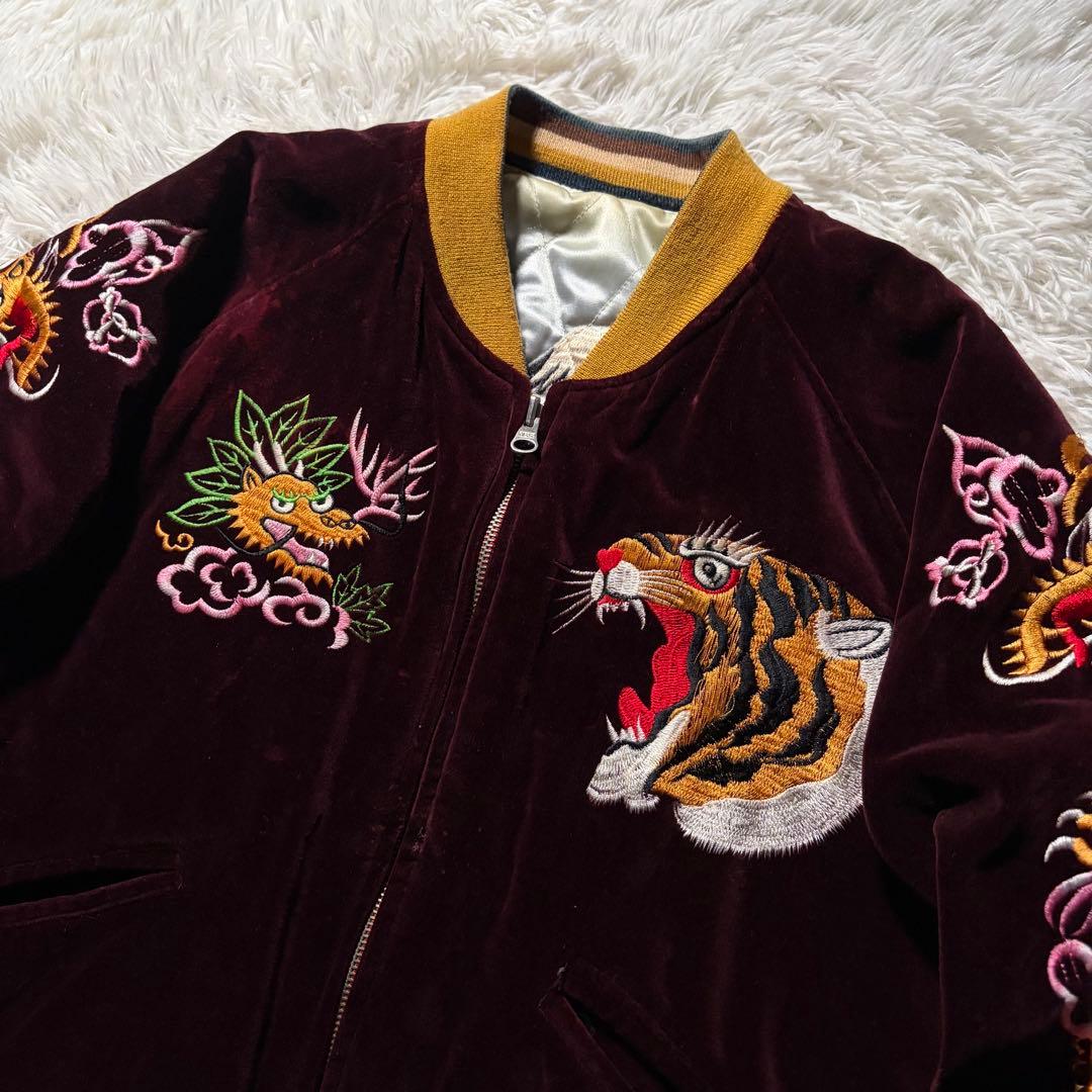 【雰囲気抜群】House of Blues スカジャン　リバーシブル　別珍　40