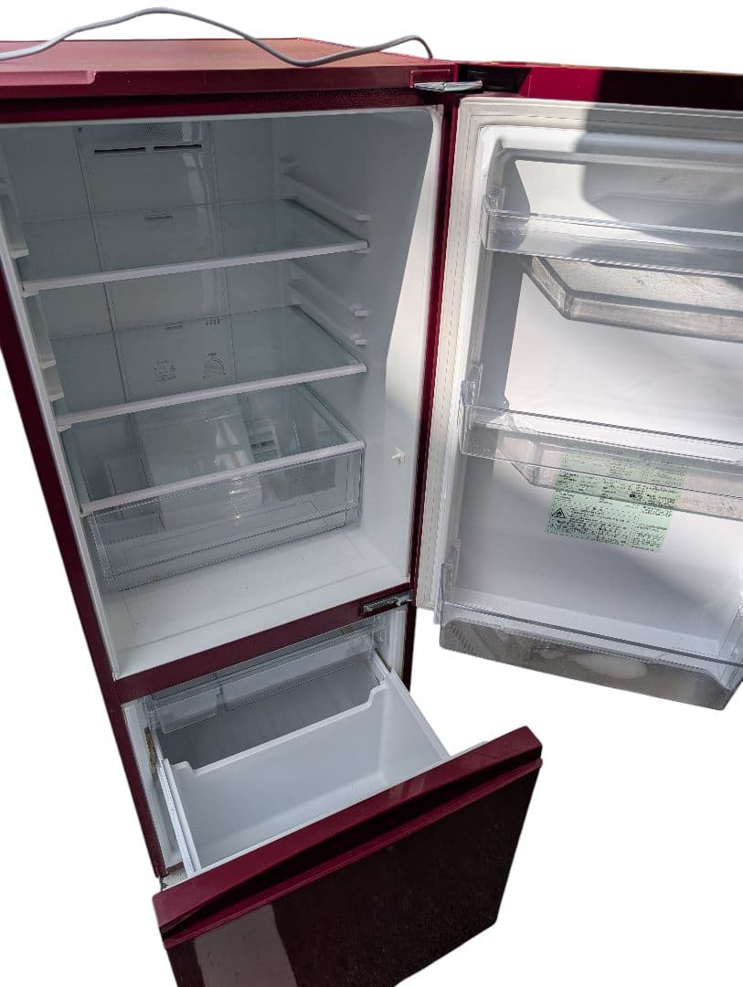 2019年製 アクア 冷蔵庫 184L AQR18H 赤 ルージュ 送料込