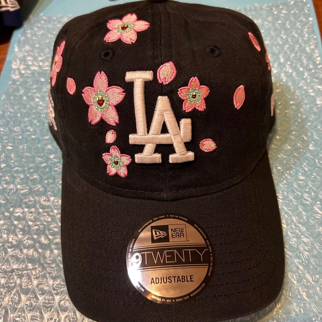 NEW ERA 9TWENTY ブラック キャップ LA 村上隆 大谷翔平