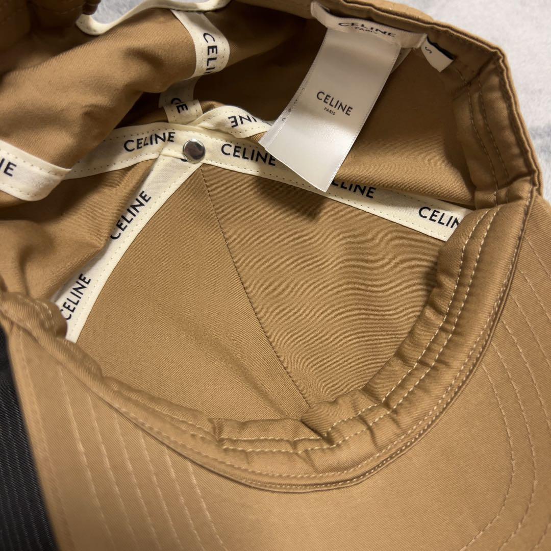 セリーヌ.CELINE.帽子.キャップ.ナンバー16.No16.ベージュキャップ