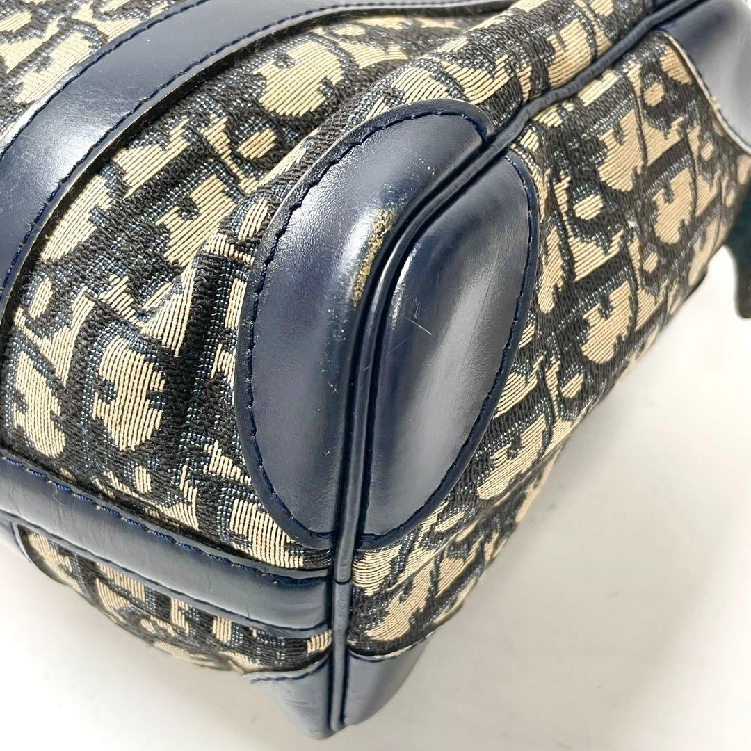 Dior トロッター　キャンバス　ハンド　ミニボストンバッグ　ネイビー
