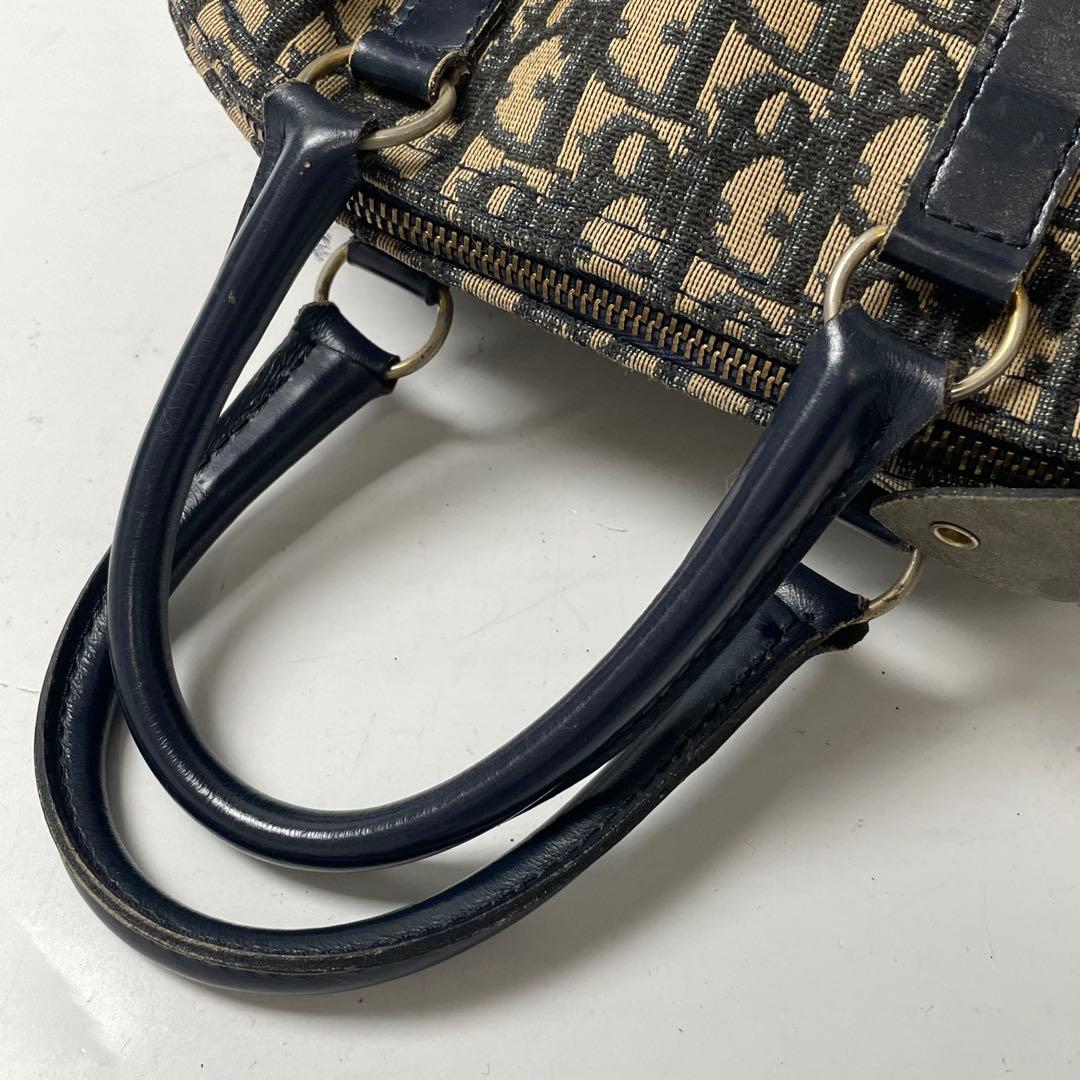 Dior トロッター　キャンバス　ハンド　ミニボストンバッグ　ネイビー