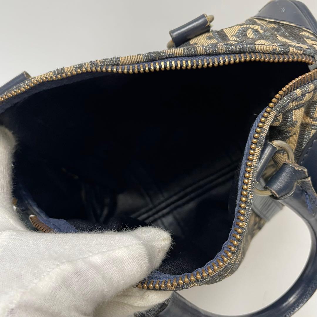 Dior トロッター　キャンバス　ハンド　ミニボストンバッグ　ネイビー