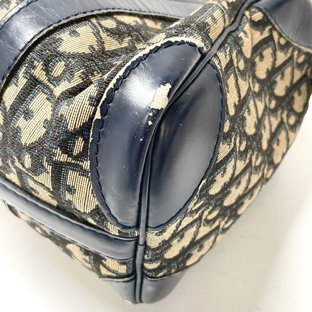 Dior トロッター　キャンバス　ハンド　ミニボストンバッグ　ネイビー