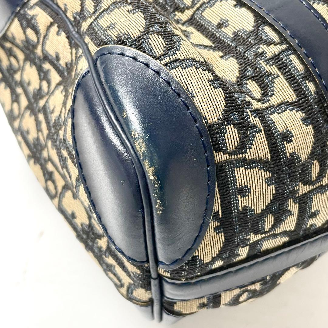 Dior トロッター　キャンバス　ハンド　ミニボストンバッグ　ネイビー