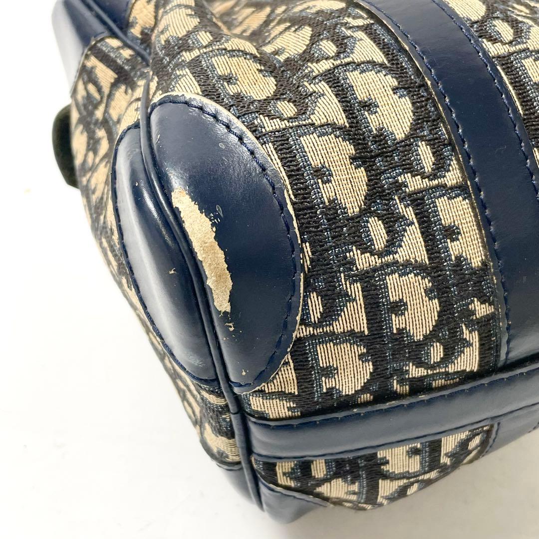Dior トロッター　キャンバス　ハンド　ミニボストンバッグ　ネイビー