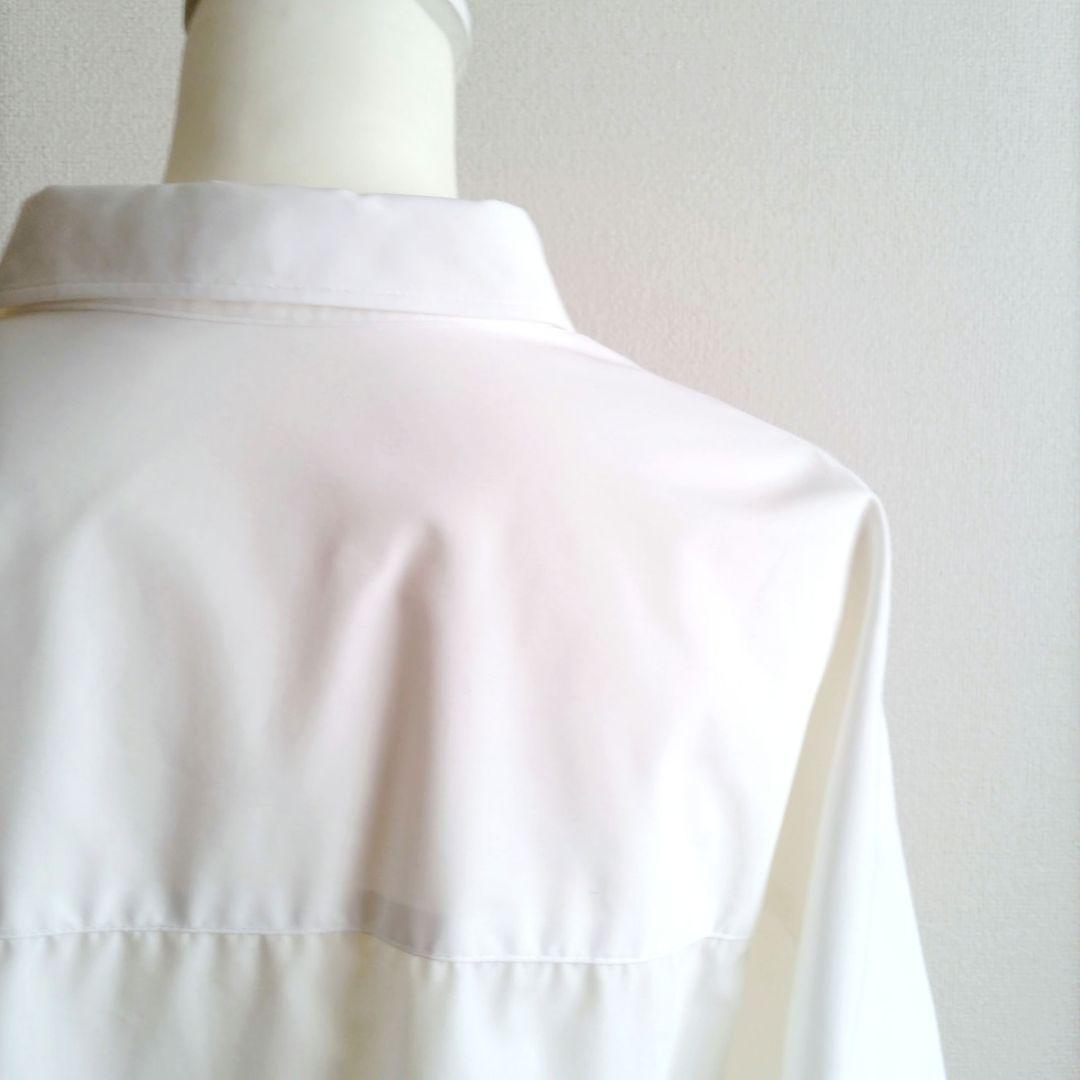 LOUNGEDRESS サテンBIGシャツ 長袖 ホワイト サイズフリー