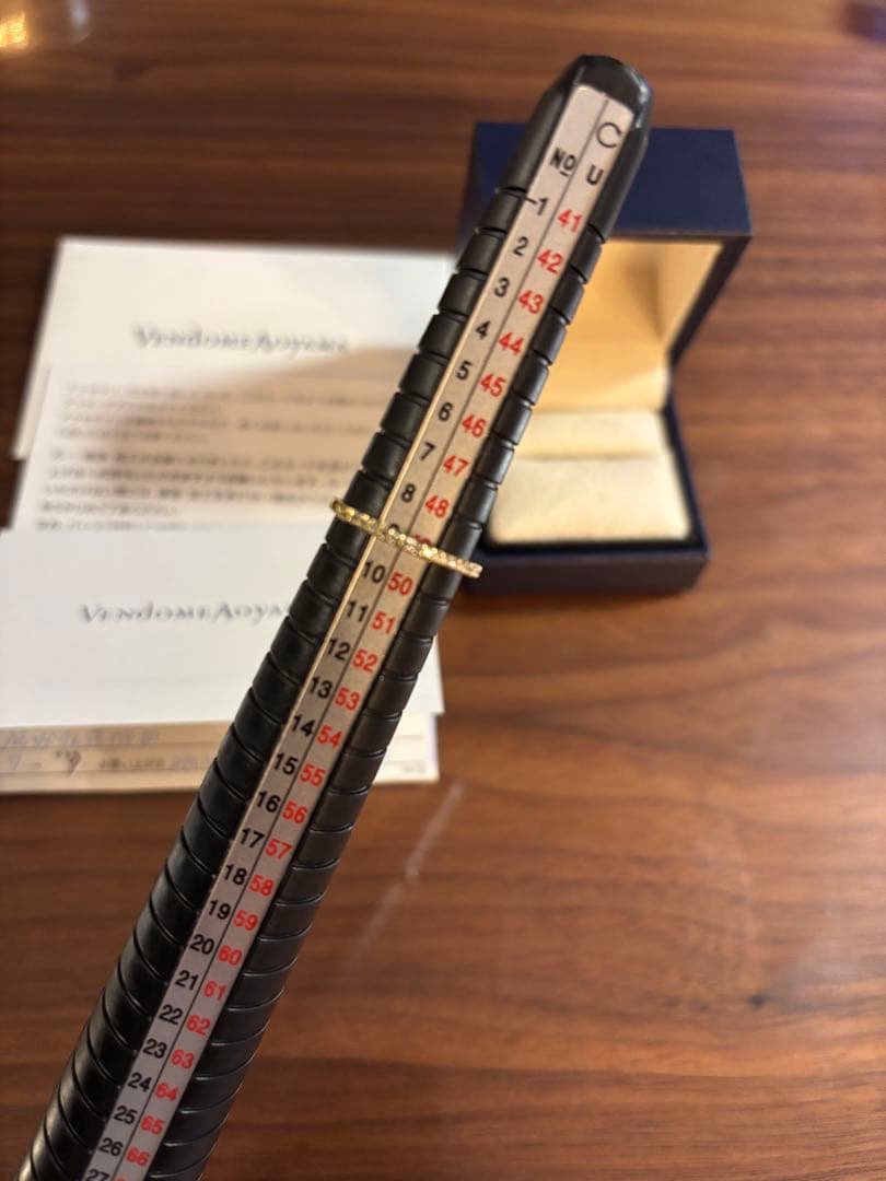 現行9.6万【美品】ヴァンドーム青山 K18YG ダイヤ ハーフエタニティ 9号