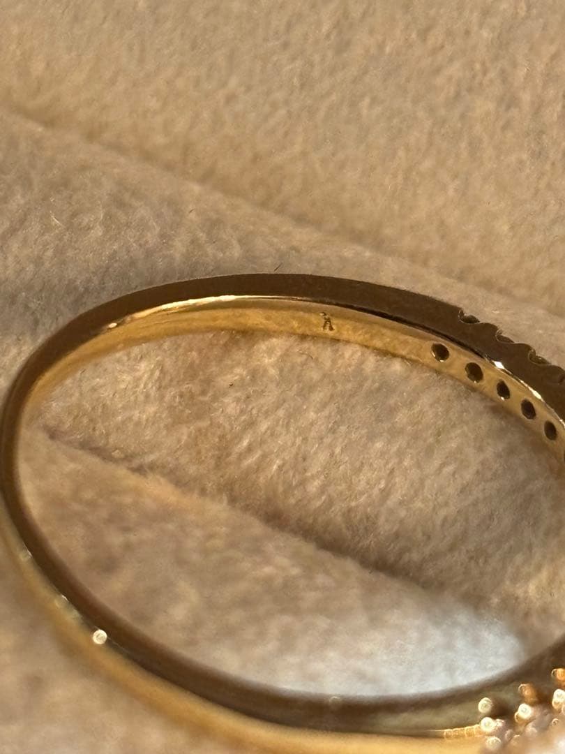 現行9.6万【美品】ヴァンドーム青山 K18YG ダイヤ ハーフエタニティ 9号