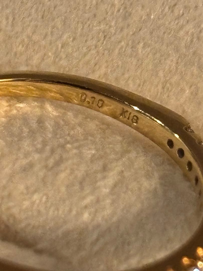 現行9.6万【美品】ヴァンドーム青山 K18YG ダイヤ ハーフエタニティ 9号