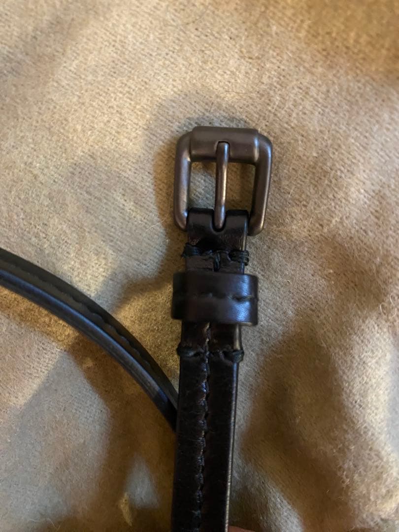 BOTTEGA VENETAボッテガヴェネタブラックレザーベルト 収納袋付き