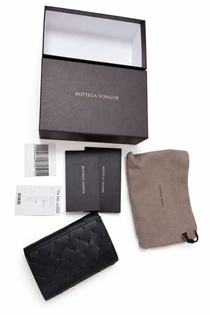 Tenoha　Bottega Veneta ブラックキーケース