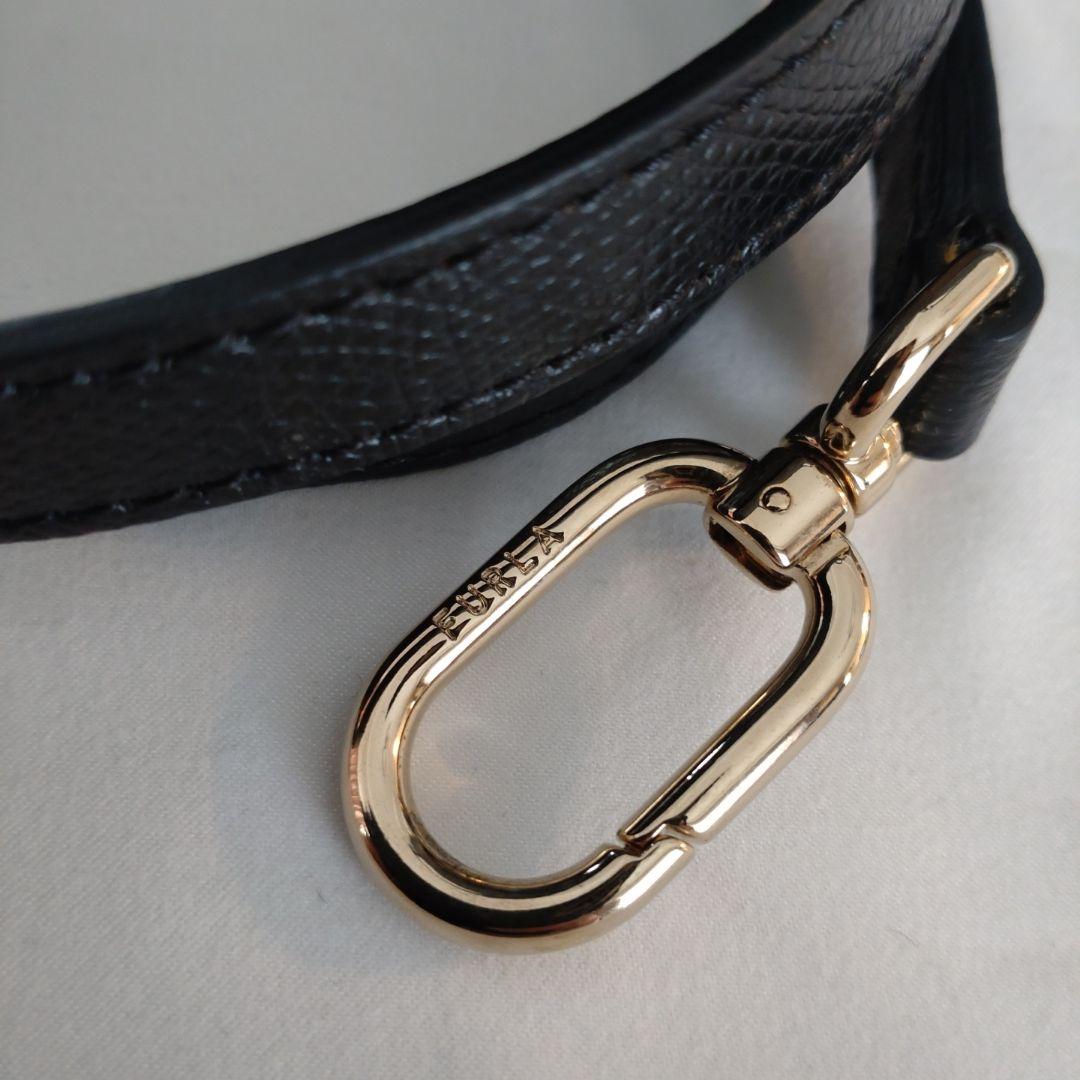 FURLA パイパー　ブラック ハンドバッグ　ショルダーつき