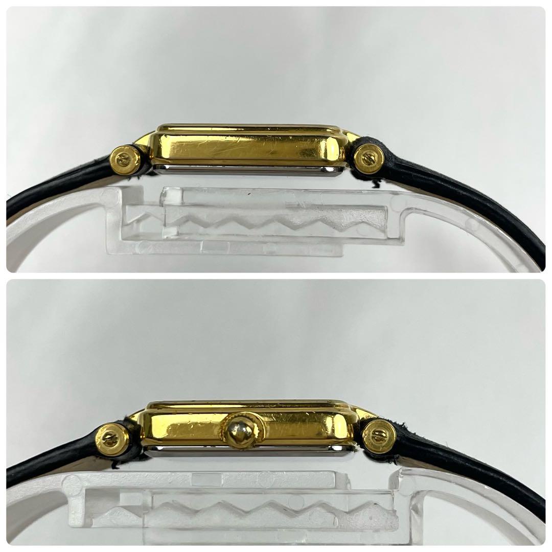 【稼働/新品電池/新品ベルト】クリスチャンディオール　腕時計　スクエア　スモール