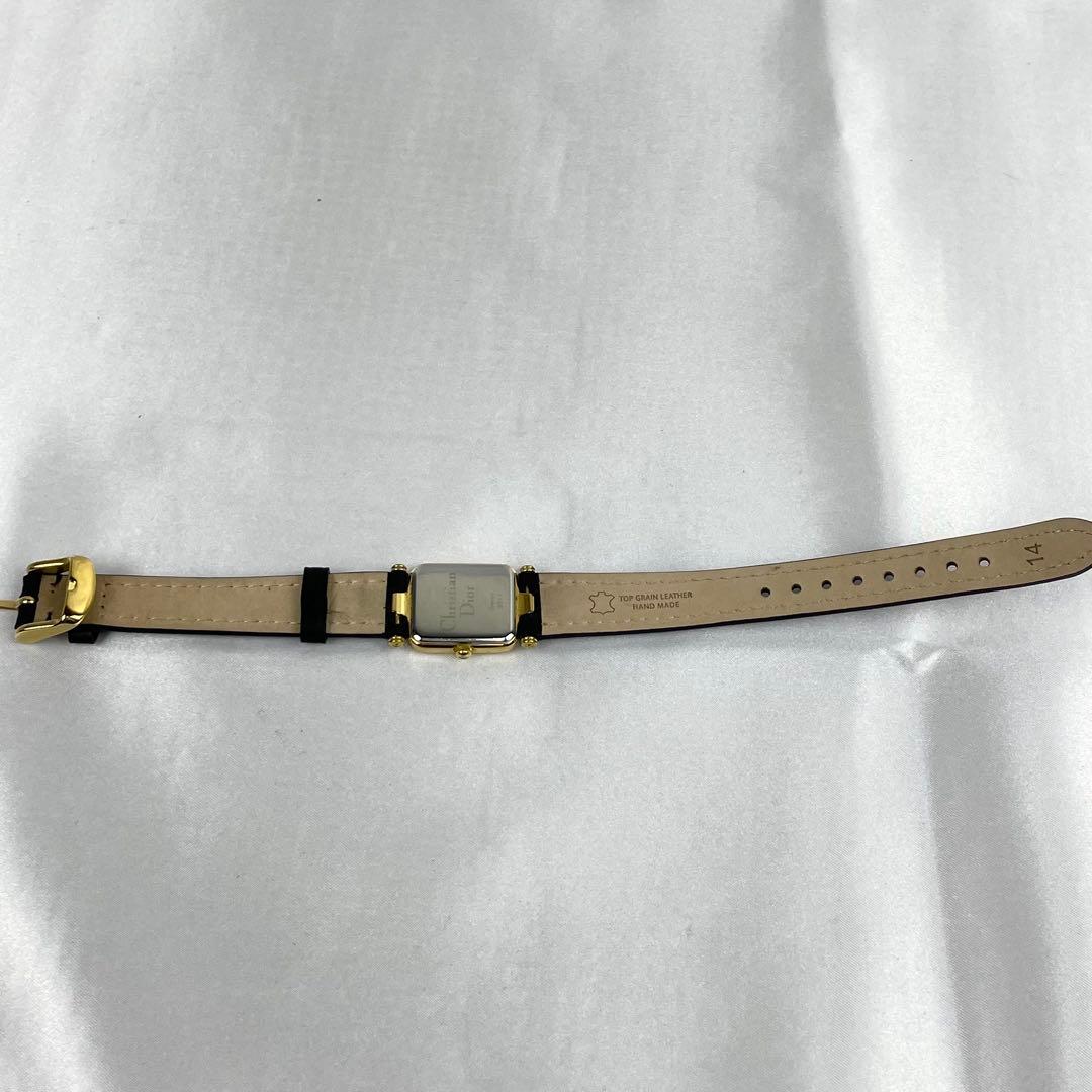 【稼働/新品電池/新品ベルト】クリスチャンディオール　腕時計　スクエア　スモール