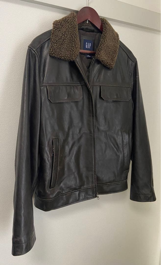 m*a様 OLD GAP オールドギャップ レザージャケット フライト 焦茶　牛