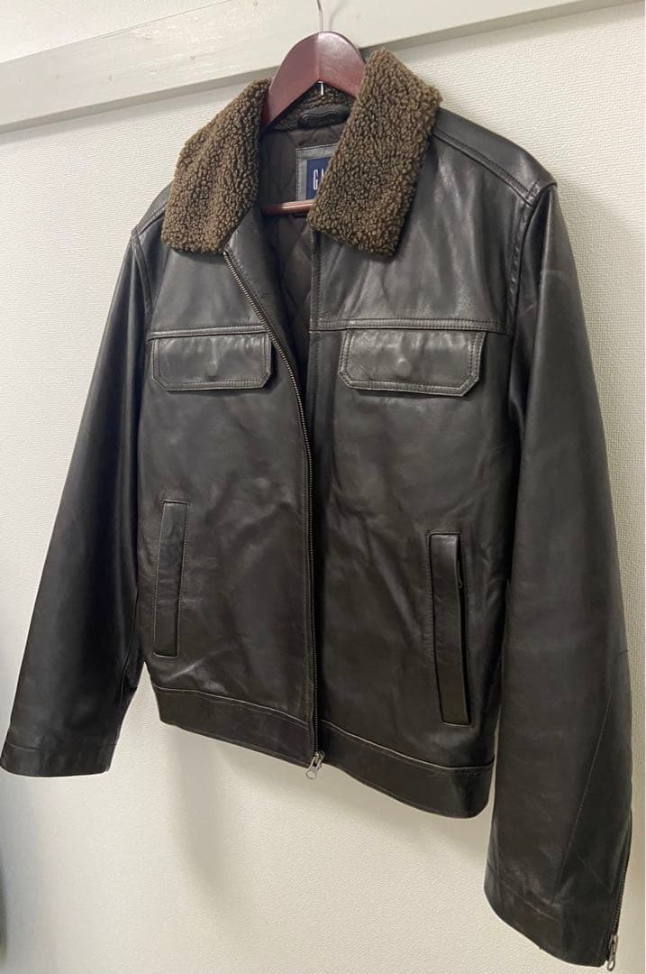 m*a様 OLD GAP オールドギャップ レザージャケット フライト 焦茶　牛