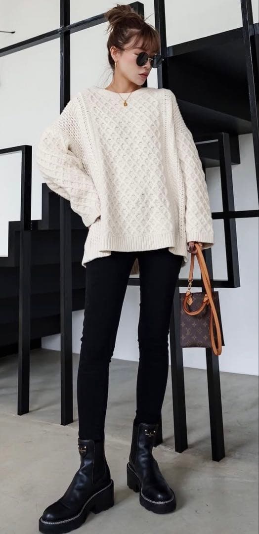 ☆Glam Lips☆ケーブルニットプルオーバー☆