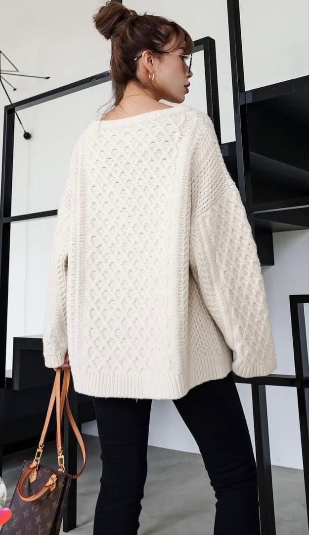 ☆Glam Lips☆ケーブルニットプルオーバー☆