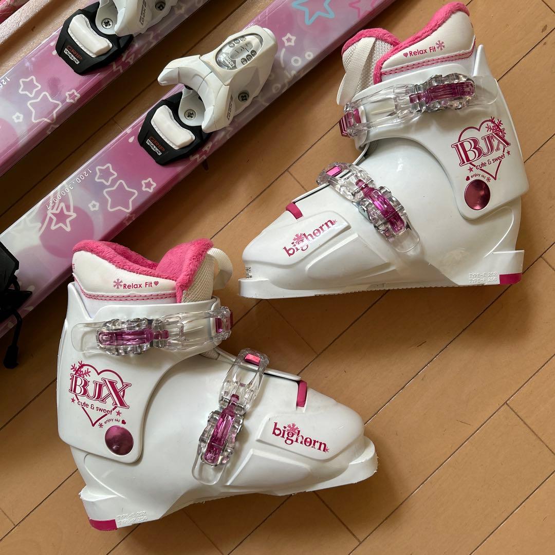 スキーセット　スキー板120センチ　スキーブーツ21センチ　23センチに変更可能