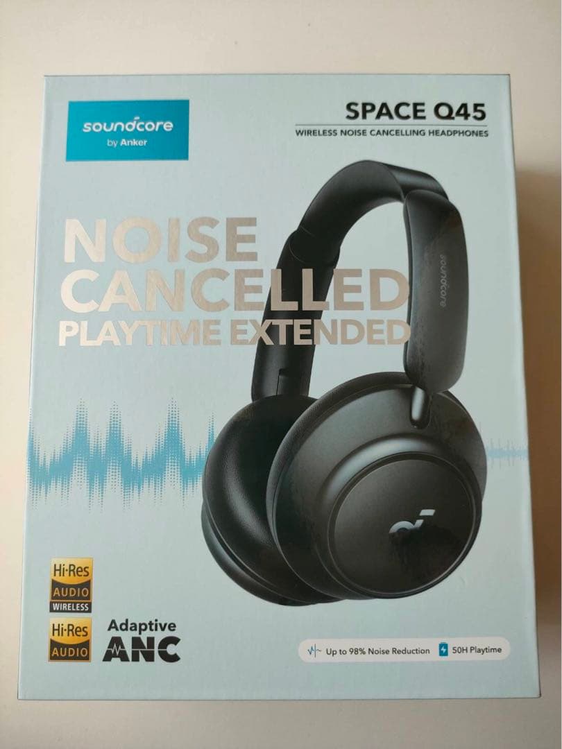 【美品】Anker soundcore SPACE Q45ワイヤレスヘッドホン