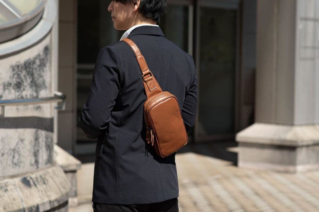 ワンショルダーバッグ ボディバッグ ウエストポーチ メンズ ブラウン 茶色