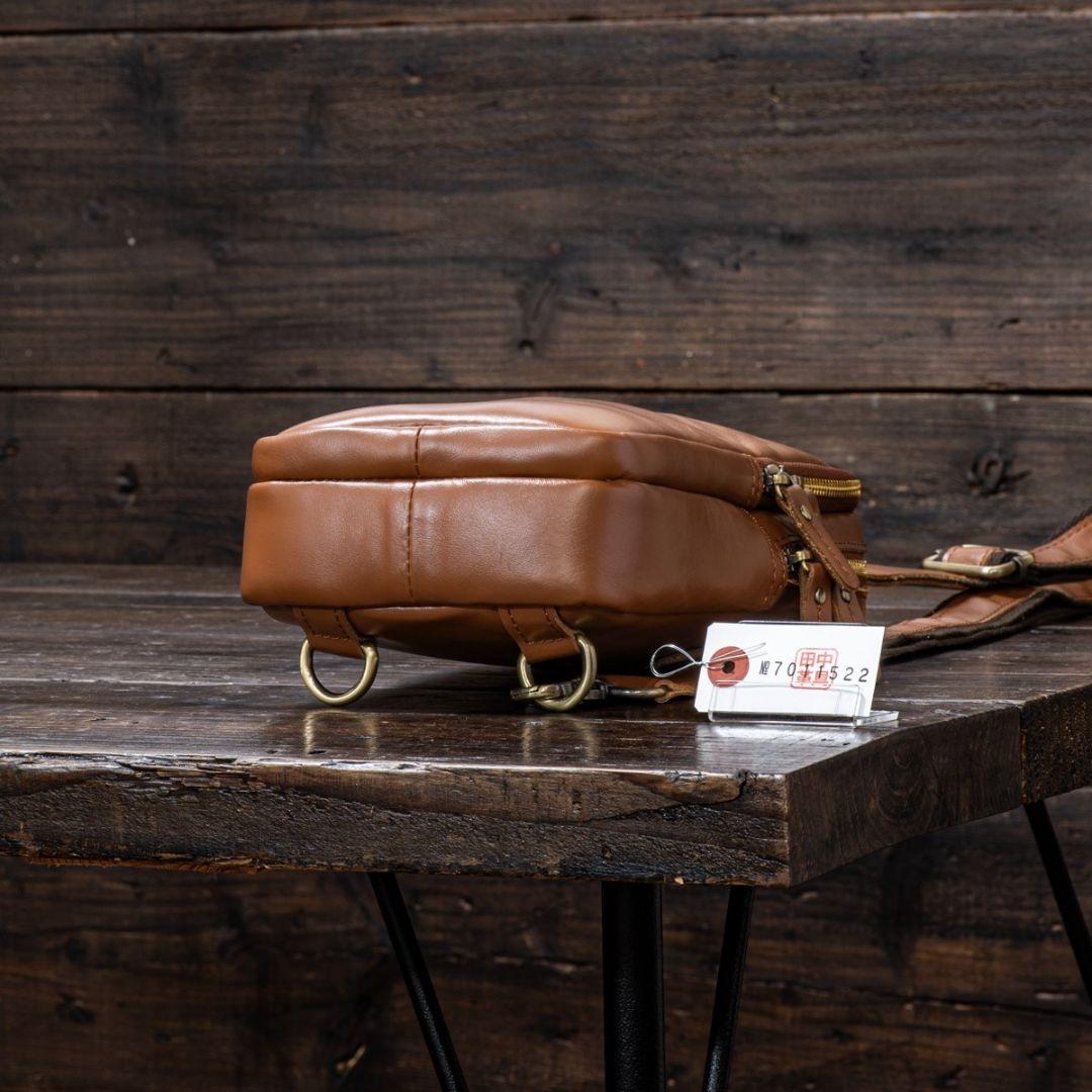 ワンショルダーバッグ ボディバッグ ウエストポーチ メンズ ブラウン 茶色