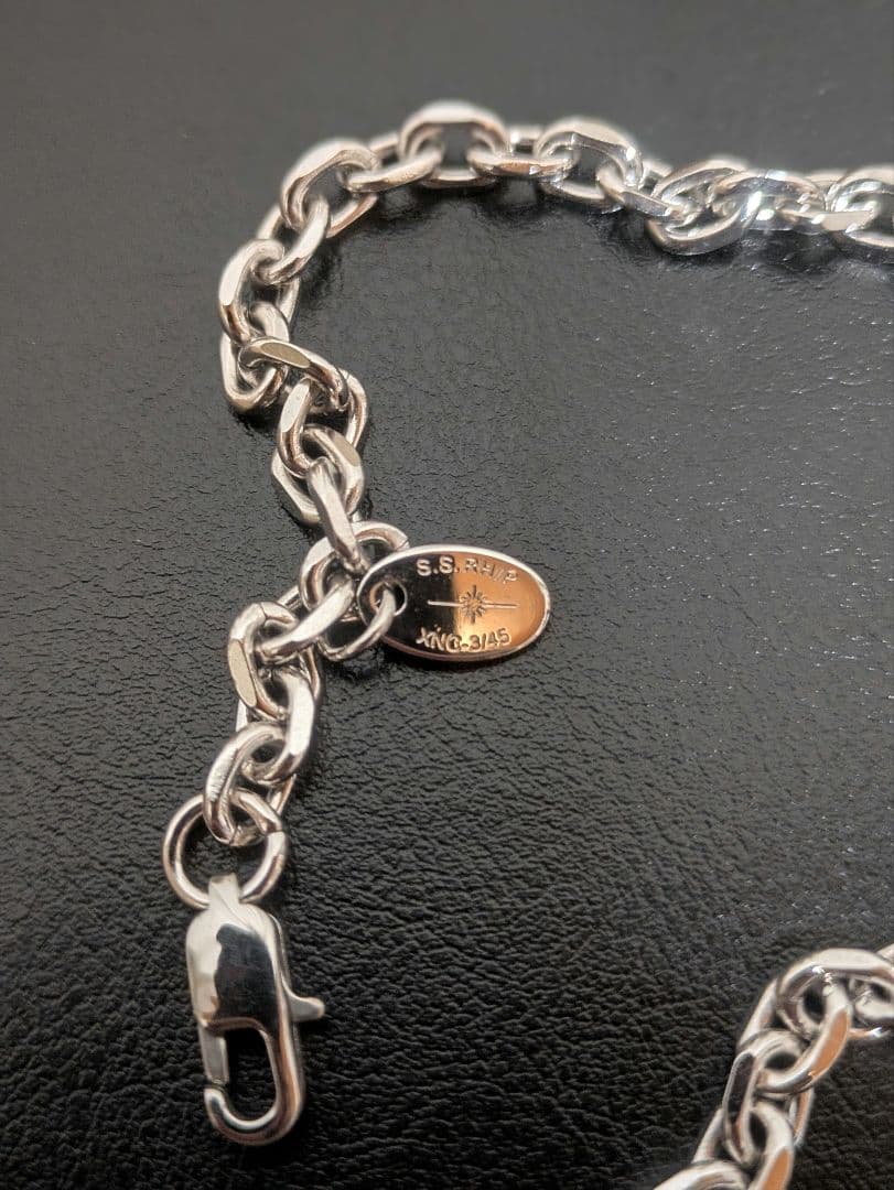 新品未使用サードSAAD ステンレス アズキ 太チェーン 4.5mm幅 45cm