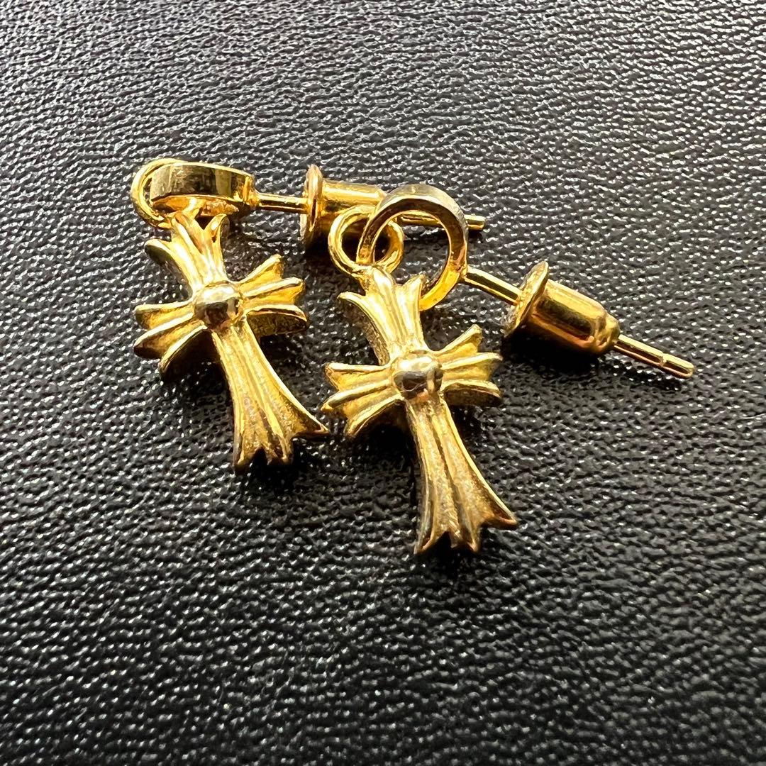 ラスト2セット☆売り切りセール☆ 22K クロス 刻印ありゴールド パヴェ