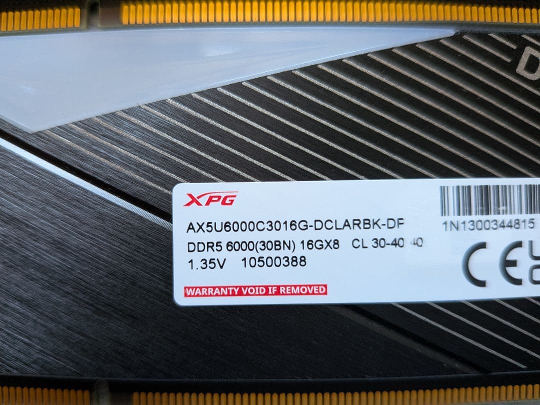 XPG DDR5 16GBx2 6000MHz CL30 メモリ