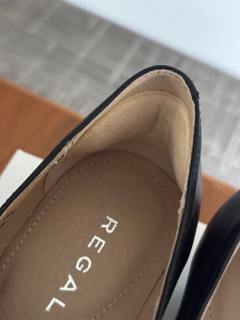 REGAL ブラック レースアップシューズ ヒール4.5cm