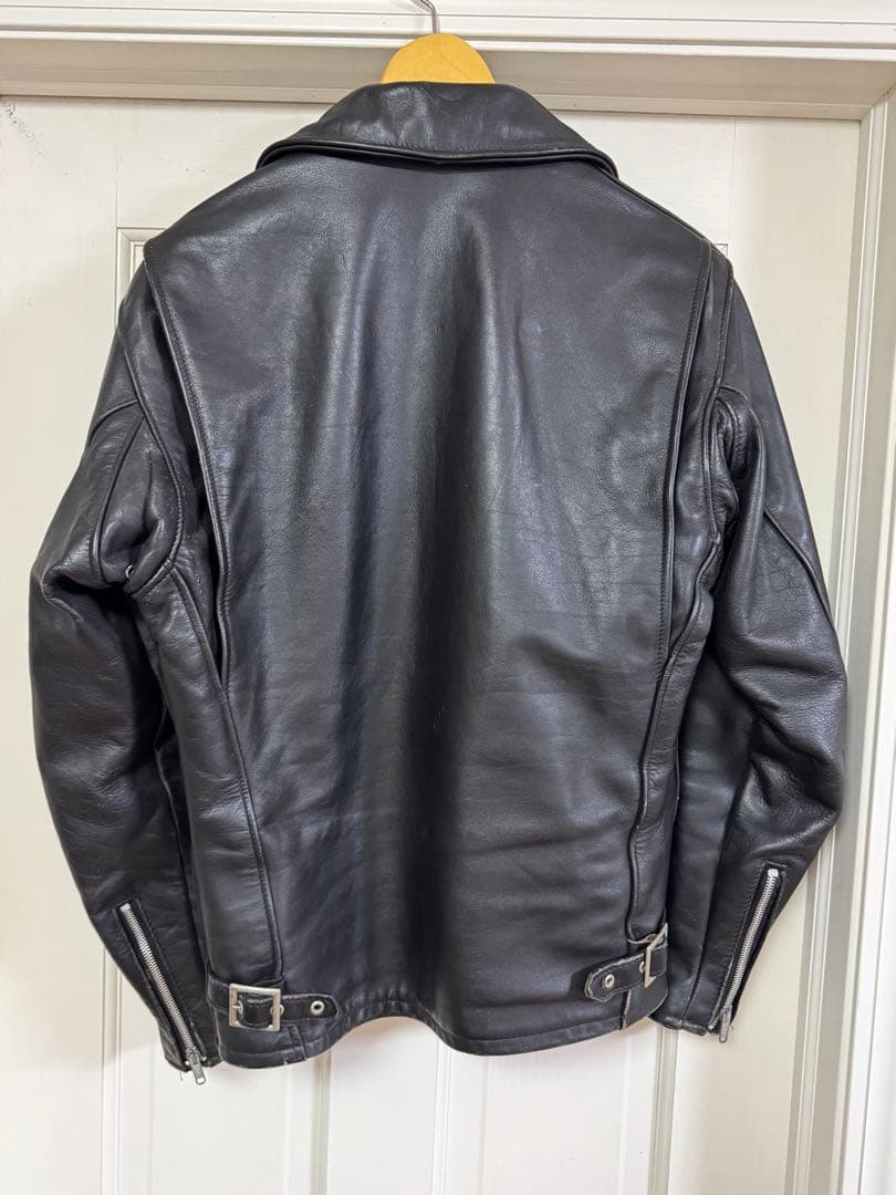 ショット　Schott ブラックレザーシングルライダースジャケット　36 M相当