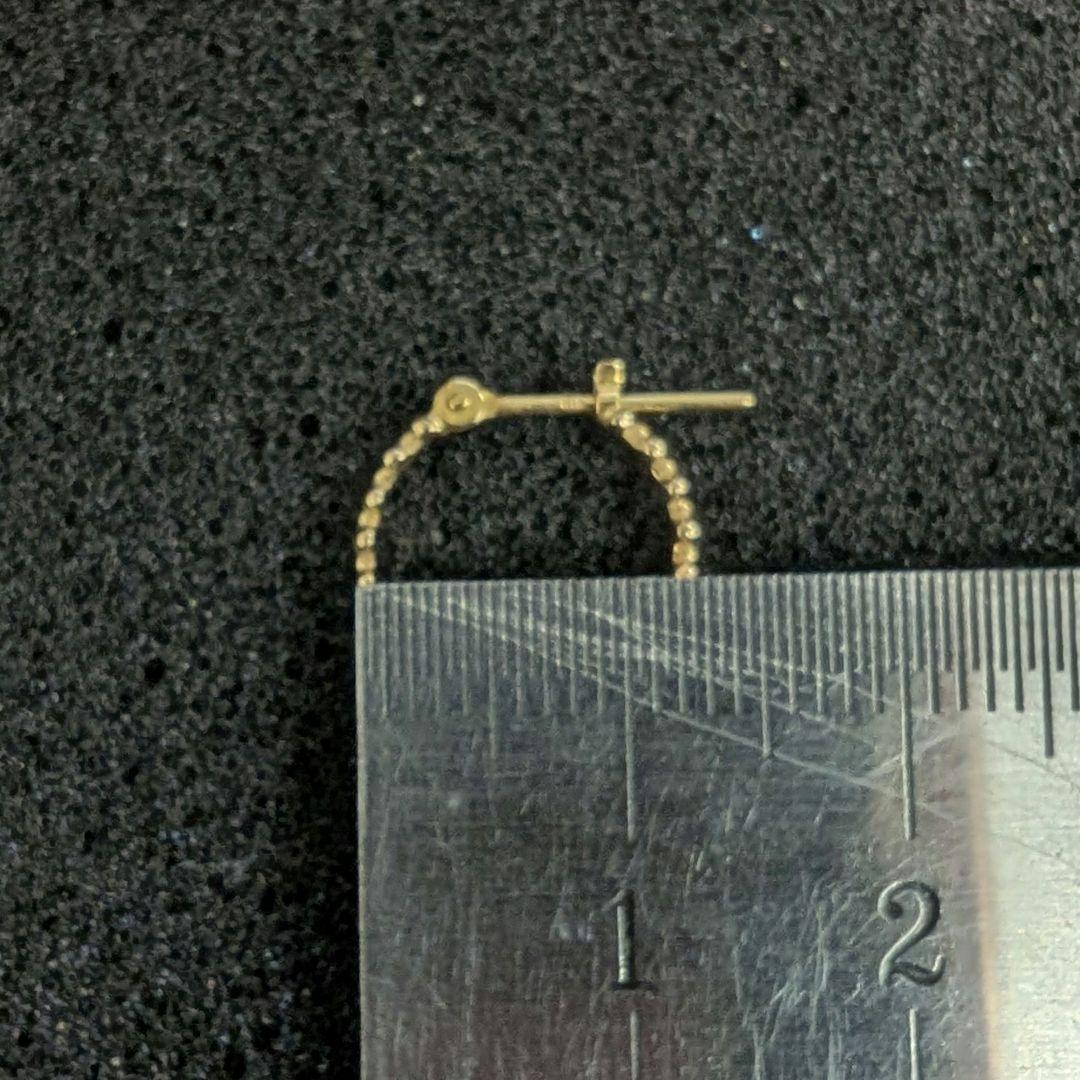 廃盤デザイン　agete バブル　フープピアス　K10 K18　片方