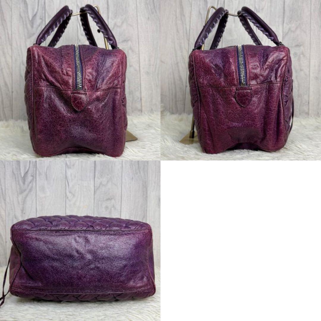 BALENCIAGA バレンシアガ キルティング レザー ボストンバッグ シティ