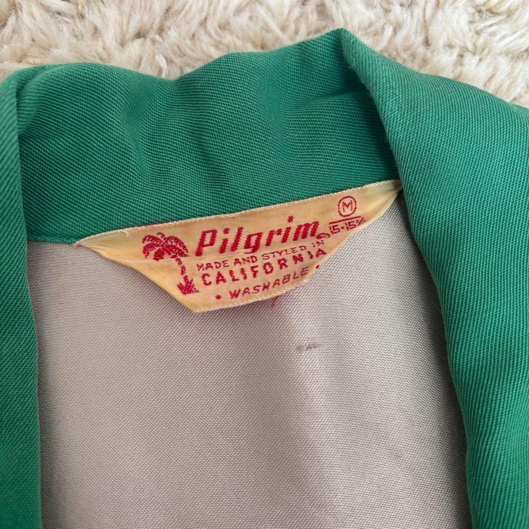 50s Pilgrim Rayon Gabardine Shirt ギャバジン